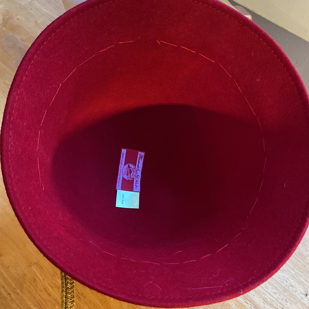 Scala Bucket Style Hat Red Wool Made In Usa - image 8